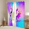 thumbnail image 3 of jejeloiu Cute Cartoon Dragon Black Out Curtains,Magic Animal Curtains Pack of 2 (42x63 Each),Colorful Glitter Print Bedroom Curtains For Boys Girls,Ultra Soft Home Decor, 3 of 6