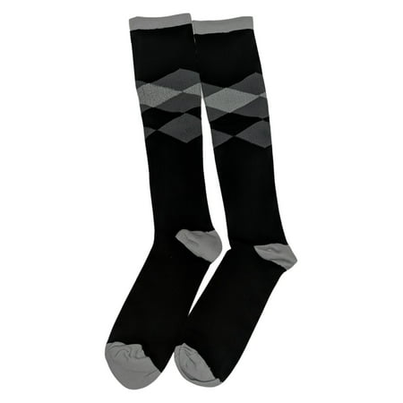 

Women s Sz L/XL Printed Knee High Mixed Gray / Black Socks Size