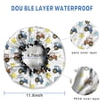 thumbnail image 3 of Shower Caps,Cartoon Tractors Stars White Pattern Waterproof Shower Cap for Women 4 Pieces,Double Reusable Hair Cover for Shower PEVA Elastic Stretch Hem, 3 of 7