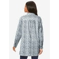 thumbnail image 2 of Roaman's Women's Plus Size Plus Size Kate Long Sleeve Tunic Easy Cotton-Blend Button-Front Shirt, 2 of 5