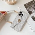 thumbnail image 3 of For iPhone 13 Pro Wallet Case ,Crossbody Phone Case with Lanyard Strap Cute Purse Case Flip Credit Card Holder Soft Silicone Girls Lady Handbag Case for iPhone 13 Pro Gray, 3 of 15