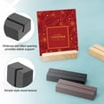 thumbnail image 3 of Soporte de Tarjeta de Madera Uxcell, 5Pcs Soporte de Número de Mesa, Negro, 3 of 5