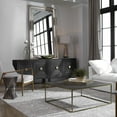 thumbnail image 3 of Uttermost Trebon Modern Faux Shagreen and MDF Coffee Table in Brushed Brass, 3 of 8