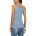 thumbnail image 6 of Women's Solid V Neck Camisole Sleeveless Casual Basic Tank Tops, 6 of 6
