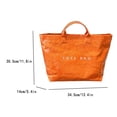 thumbnail image 2 of Tote Bag for Women With Inner Pocket Top Handle Bag Solid Color Large Classic Tote Trendy Satchel Bag for Travel and Shopping (Orange), 2 of 11