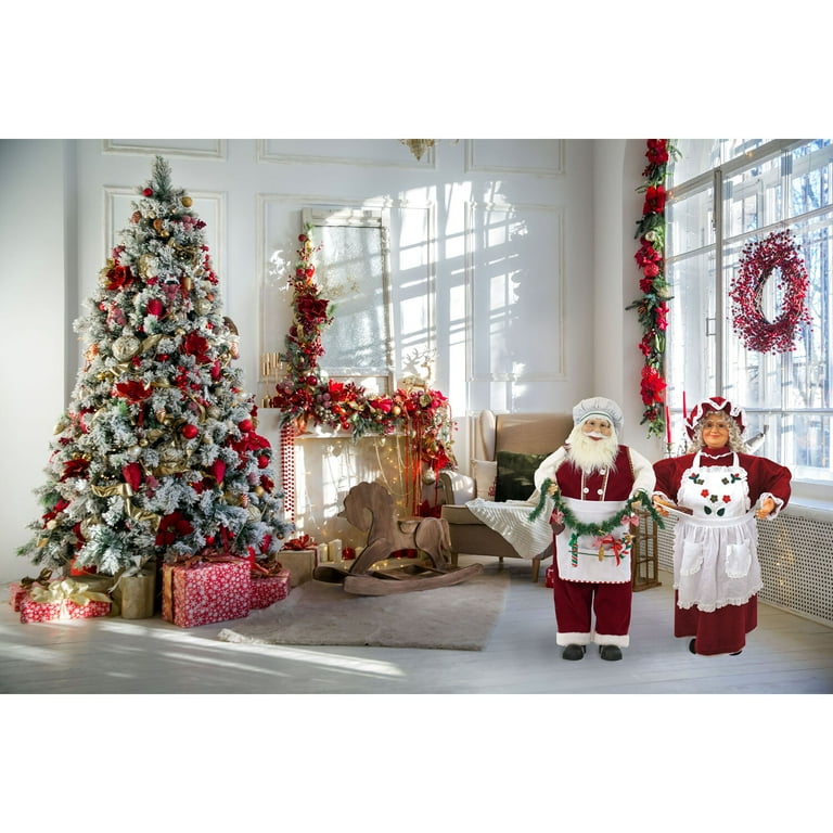 Fraser Hill Farm Moving Mrs. Claus Animatronic, Indoor 3-ft