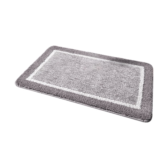 Bath Mats For Bathroom Floor 40 cm x 60 cm Soft Absorbent Microfiber Non Slip Shower Mat With Rubber Backing Machine Washable
