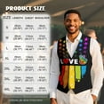 thumbnail image 7 of Yuyamidu Love Men's Formal Vest Set Slim Fit Waistcoat for Wedding Prom Party Colorful American Flag Mens Suit Vest Tuxedo Vests Size XL, 7 of 7