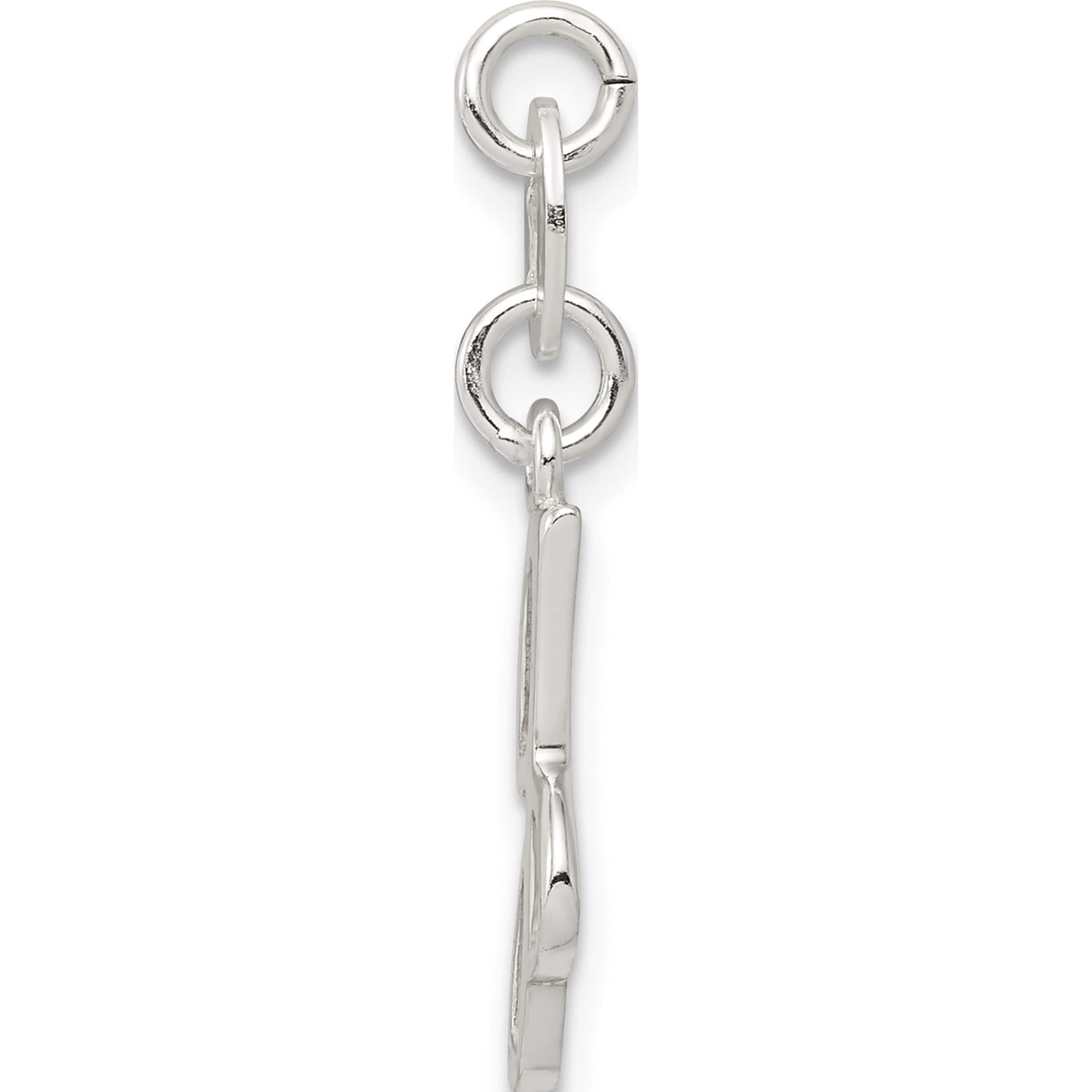Sterling Silver Letter J Initial Charm Made In India qc6510j