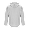 thumbnail image 5 of asjyhkr Mens Linen Shirts Long Sleeve Drawstring Hooded Button Crew Neck Hoodies Casual Fashion Breathable Hiking Beach Workout Tops with Pockets, 5 of 7