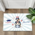 thumbnail image 4 of Happy 4th of July Patriotic Bulldog Marching Band Uniform Balloons Fireworks Doormat Dog Lover Gifts Idea Indoor Outdoor Welcome Mat - 13009, 4 of 5