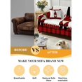 thumbnail image 5 of Red Valentine's Day Couch Cover for 2 Cushion Couch, Roses Gnomes Love Heart Plaid Washable Love Seat Sofa Covers Slipcover, Throw Sofa Covers for Pets, Furniture Protector 71"x102", 5 of 9