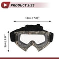 thumbnail image 4 of Unique Bargains Motorcycle Riding Goggles PC TPU Cycling Sunglasses Clear Lens Camouflage Frame, 4 of 6