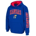 thumbnail image 2 of Youth Colosseum Royal Kansas Jayhawks 2-Hit Team Pullover Hoodie, 2 of 4