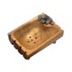 thumbnail image 2 of Jabonera de madera, bandeja para guardar jabón, contenedor rústico, decorativa, fácil de limpiar. Estilo C, 2 of 9