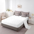 thumbnail image 3 of Western Boho Bed in a Bag King Size Comforter Set 7 Pieces,Bull Skull Dream Catchers Bedding Sets Tribal Arrow Aztec Bohemian Sheet Set with Comforter, 3 of 5