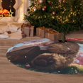 thumbnail image 5 of KLL 30" Christmas Tree Skirt Romantic Floral Bear Xmas Tree Skirts Mat for New Year Xmas Holiday Party Indoor Outdoor Home Decoration, 5 of 5