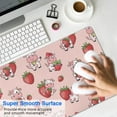 thumbnail image 4 of Long Mouse Pads for Desk,Pink Cow Strawberry Pattern Desk Mats on Top Of Desks, Desk Mouse Pad Extra Large with 3mm Non-Slip Base and Stitched Edge for Gaming,Office,Work,Home 31.5"x11.8", 4 of 6