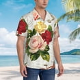 thumbnail image 6 of Uemuo Vintage Bike Flower Butterfly Printed Regular Fit Short Sleeve Casual Hawaiian Shirt for Men,Aloha shirt,Tropical shirt,Floral print shirt,Vacation Beach shirt-XX-Large, 6 of 9