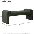 thumbnail image 2 of Boucle End of Bed Bench Upholstered Modern Bedroom Bench Channel Tufted Window Bench Comfy Long Ottoman for Living Room/Hallway/Indoor, 2 of 8