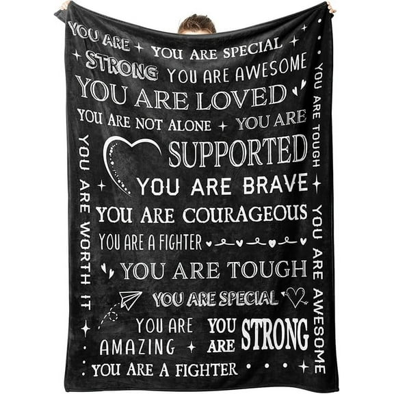 Blanket Gifts for Women or Men - Get Well Blanket, Inspirational Gifts for Her Him, Feel Better After Surgery Present, Thinking of You Gift for Mom Friend Sister Coworker, 60'' x 50''