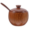 thumbnail image 5 of Here's a polished and engaging product description for your **Wooden Condiment Jar with Lid Spoon**:\n\n \n\n### 🌟 **Stylish Wooden Condiment Jar with, 5 of 5