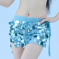 thumbnail image 2 of QHFBli Sequin Skirt Sparkly Mardi Gras Belly Dance Mini Skirts for Women, 2 of 3