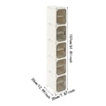 thumbnail image 2 of 5-Tier Storage Cabinet 7.9x13x61.8in White PP Plastic Narrow Organizer with 5.28 Gal Capacity Per Shelf, 2 of 10