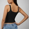 thumbnail image 7 of EchfiProm Trendy Tops for Women Square Neck T-Shirts Black Slim Pullover Y2K Ladies Sleeveless, 7 of 7