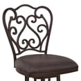thumbnail image 3 of Armen Living Celeste 26" Fabric & Iron Counter Stool in Auburn Bay/Espresso, 3 of 4