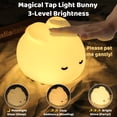 thumbnail image 4 of Color Changing Night Light, 3 Mode 9 Color RGB Bunny Lamp with 15-Min Timer, Squishy Silicone USB Rechargeable Nightlight for Kids, Nursery, Room Decor, 4 of 10