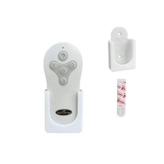 Remote Wall Mount Bracket for Harbor Breeze TR214D, TR214B, TR214A, KUJCE10311, KUJCE10712, A25-FA0138, KUJCE10610 – 3-Speed Fan & Light Control Remote Holder with Adhesive Tape - Holder Only