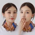 thumbnail image 3 of Neck Scarf Lightweight Soft Fake Pearl Pendant Circle Scarf Head Wrap Scarf, 3 of 10