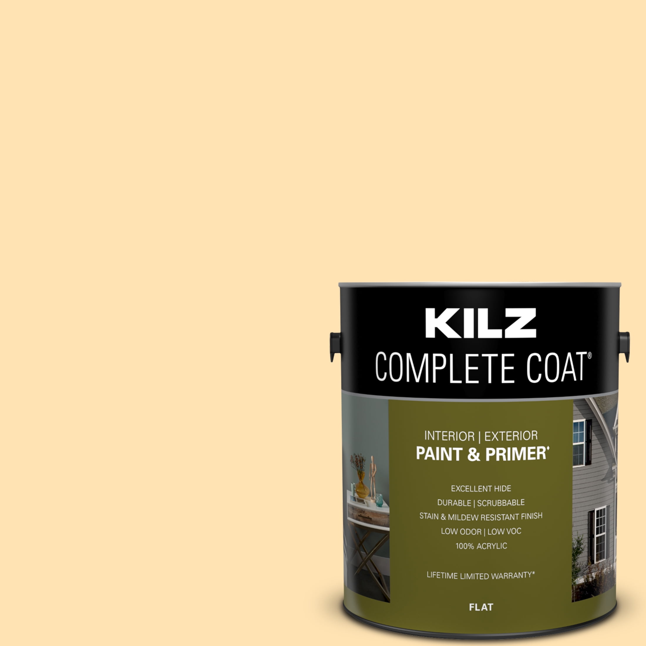 Light Honey, KILZ Complete Coat Interior/Exterior Paint & Primer, 1 Gallon #LD220-01