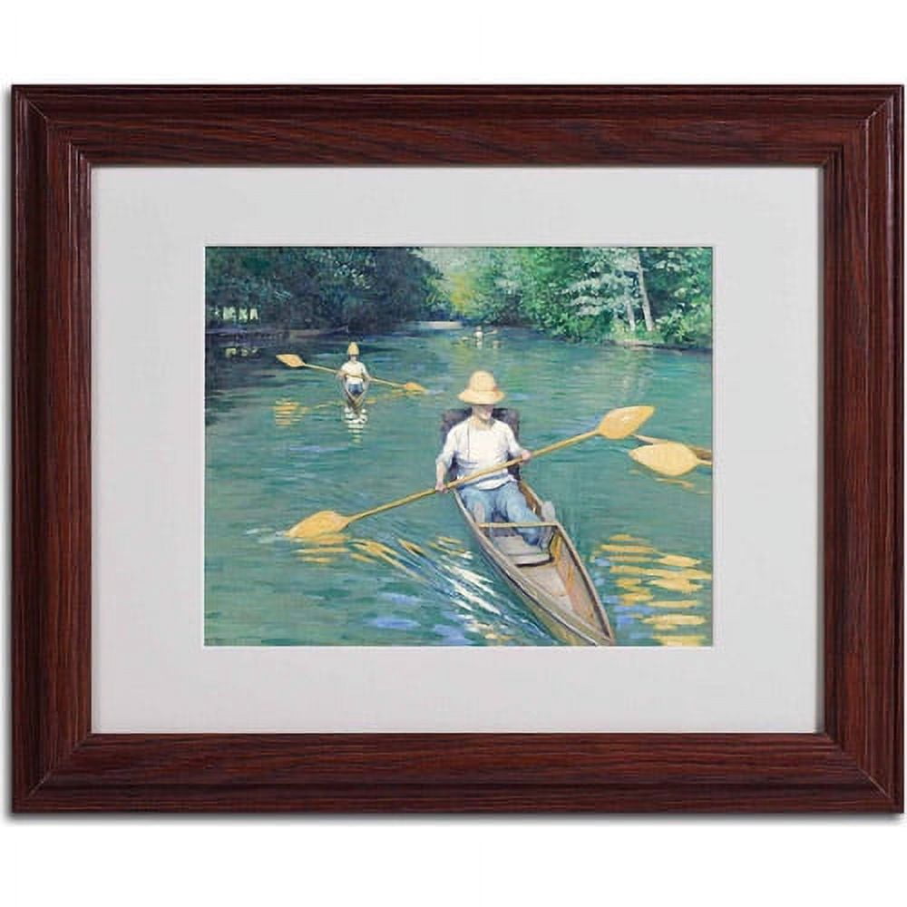 Trademark Fine Art "Skiffs 1877" Canvas Art by Gustave Caillebotte, Wood Frame