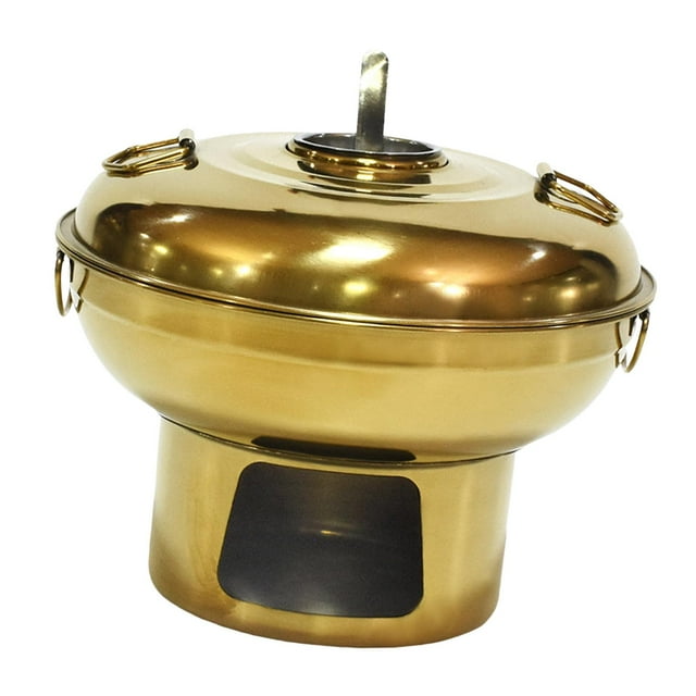 Stainless Steel Hot Pot Single Person Small Hotpot Small Hot Pot for Camping Aureate 20cm