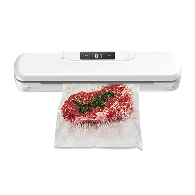 Electric Vacuum Sealer Machine, 0.4CM/ 0.16 Inch Wide Food Sealer Vacuum Sealer Automatic Vacuum Air Sealing System for Food Storage, Dry/Moist Automatic Food Preservation Saver Vacuum Machine