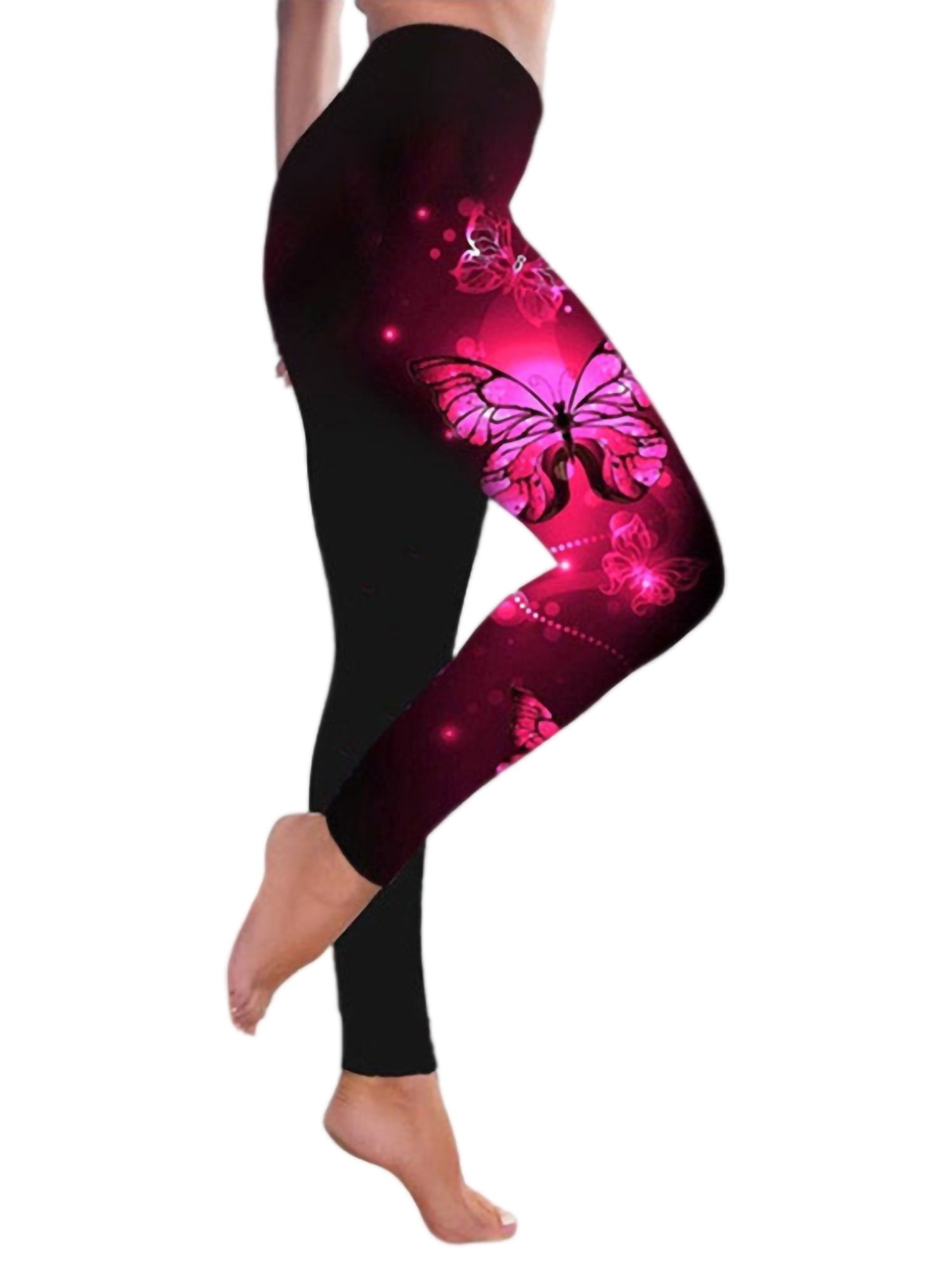 FLYILY Women's Long Yoga Pants Sports Leggings Running Tights High Waist Stretch Fitness Trousers