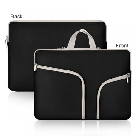 Laptop Sleeve Bag 15.6", Durable Slim Briefcase Handle Bag w/2 Extra Pockets, Notebook Computer Protective Case for 15 15.6 inch HP, Dell, Acer, Asus, Chromebook, Ultrabook