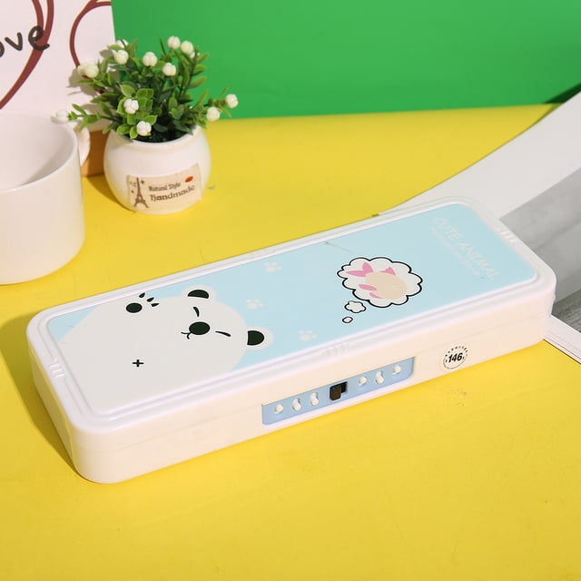 Bonita caja de papelería con contraseña multifunción de dibujos animados, sencilla, pequeña y fresca, estuche para lápices de gran capacidad para niños y estudiantes