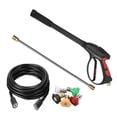 thumbnail image 1 of High Pressure Washer Gun with Extension Rod 5 Different Nozzles 9m Hose 4000 PSI Portable Handheld Car Washer M22 Water Inlet 1/4-inch Nozzle Connection Washing Sprayer for Floor Fence Patio Garden, 1 of 8