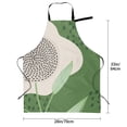 thumbnail image 6 of XMXT 1 Pcs Waterproof Kitchen Cooking Apron, Green Abstract Floral Graffiti Adjustable Aprons for Women Men with Pockets, 6 of 9