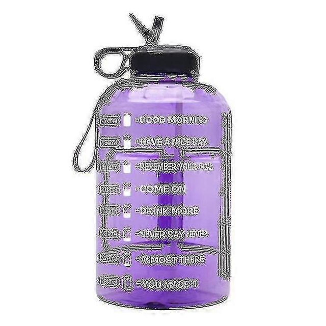 3.78l Large Water Bottle Hydration With Motivational Time Marker Reminder