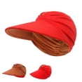 thumbnail image 6 of beishanbush Clothing 2025 Sun Hats Womens Visor Wide Hat Summer Protection Face Beach Sports Cap Red, 6 of 6
