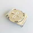thumbnail image 5 of New Bright Silver Rhinestone Cross Lighter Belt Buckle also Stock in the US, 5 of 6