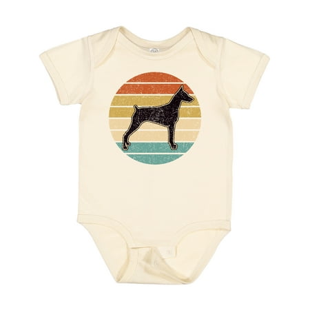 

Inktastic Doberman Dog Retro Sunset Gift Baby Boy or Baby Girl Bodysuit
