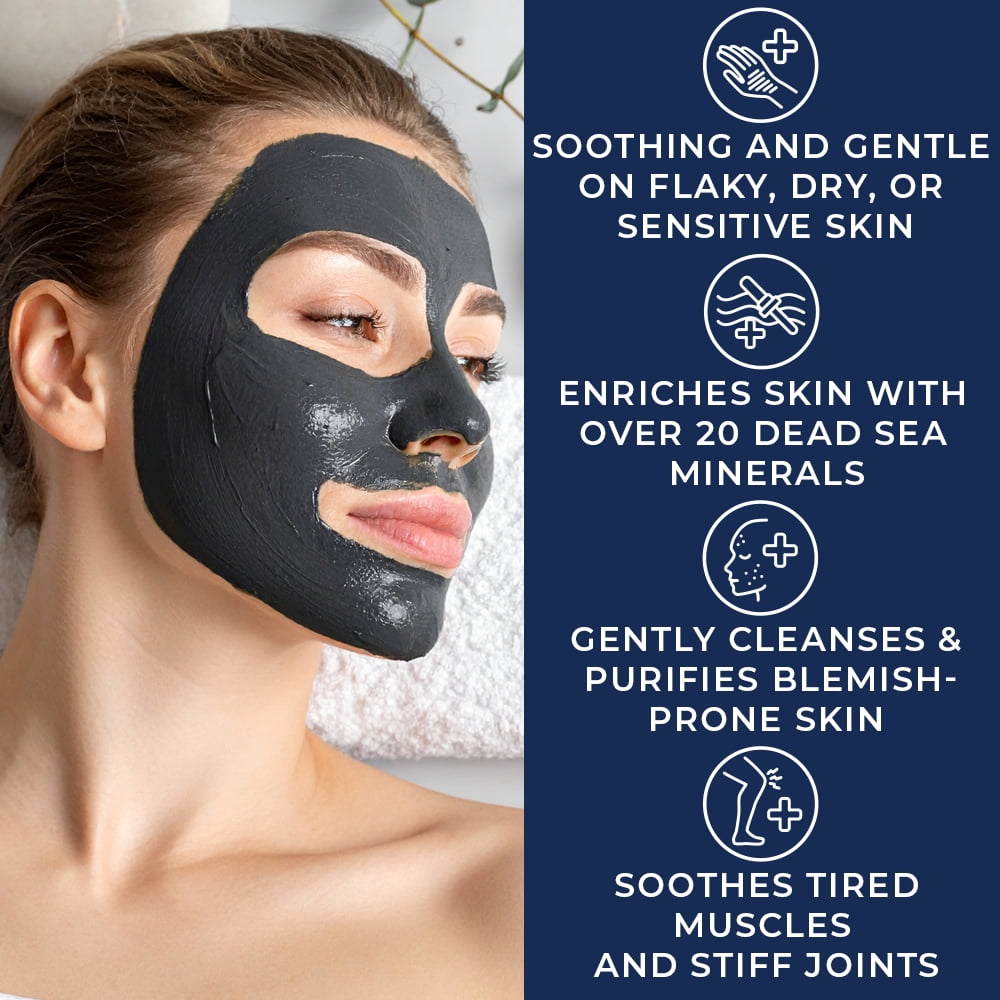 Natural Elephant Dead Sea Mud Mask 40oz (Pack of 4 9.9oz Jars)
