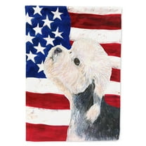 USA American Flag with Dandie Dinmont Terrier Garden Flag