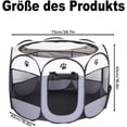 thumbnail image 5 of Wintfarm Portable Pet Playpen, Dog Playpen Foldable Pet Exercise Pen Tents Cat House Playground for Puppy Kitten Indoor Outdoor Travel Camping Use, 5 of 7