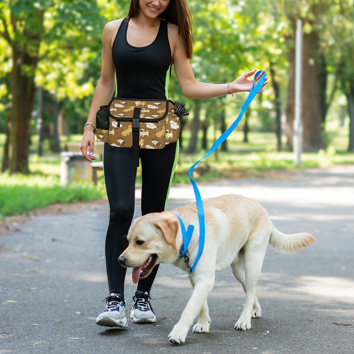 Cute Dog Pattern Pet Walking Fanny Pack
